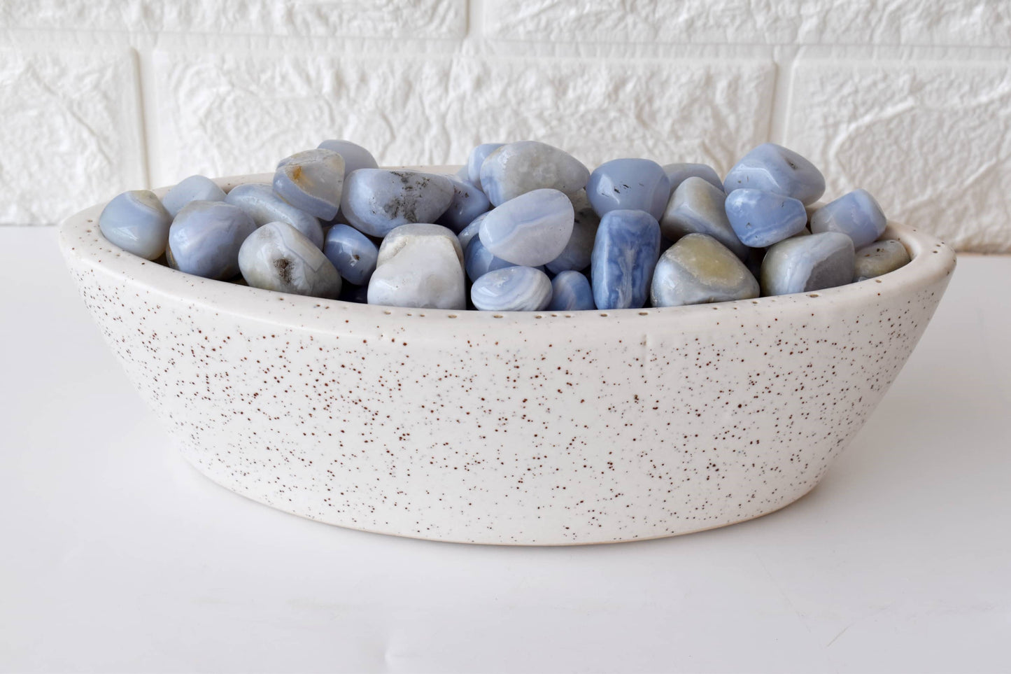 Blue Lace Agate Tumbled Stone ~ Healing Tumbled Stones