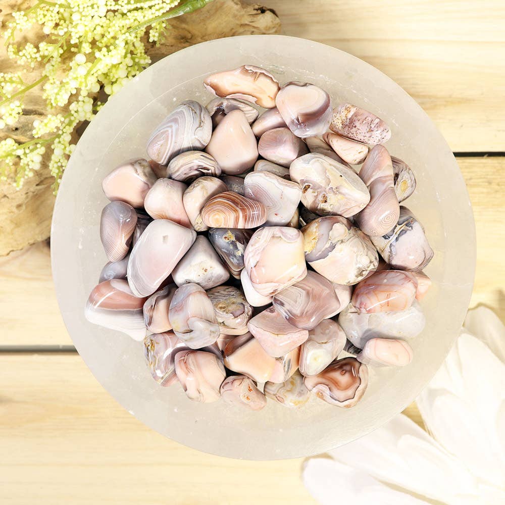 Botswana Pink Agate Tumbled Stones