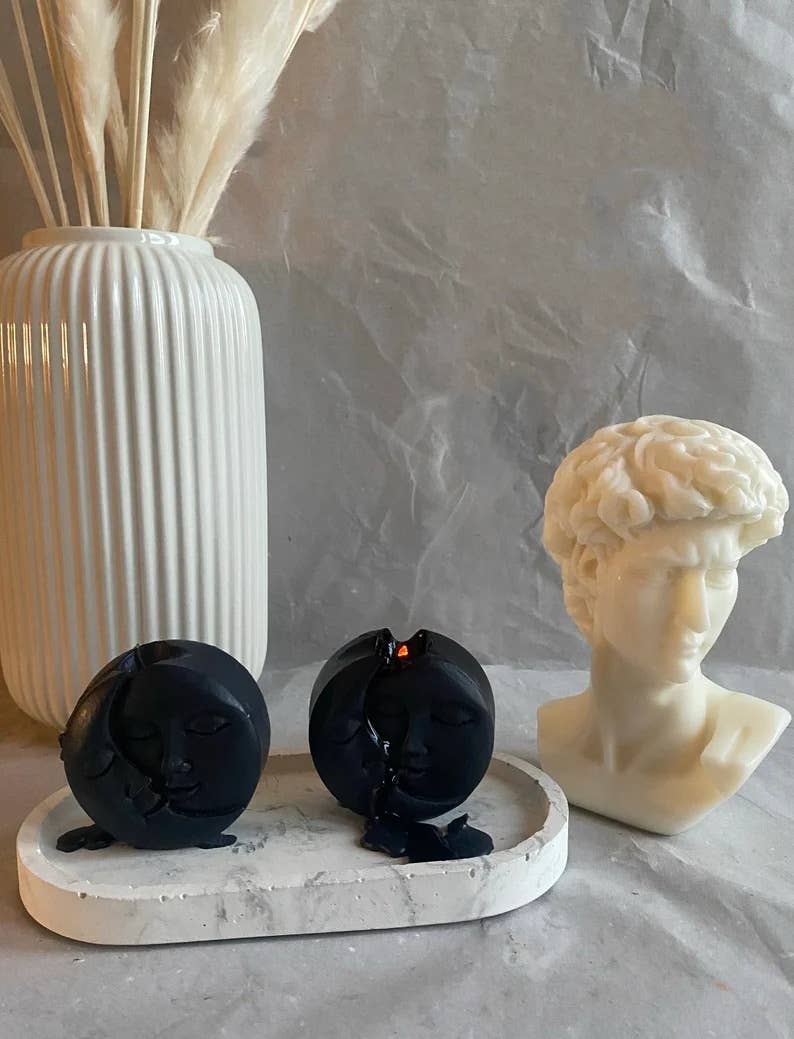 Soy Wax Moon Candle - Scented