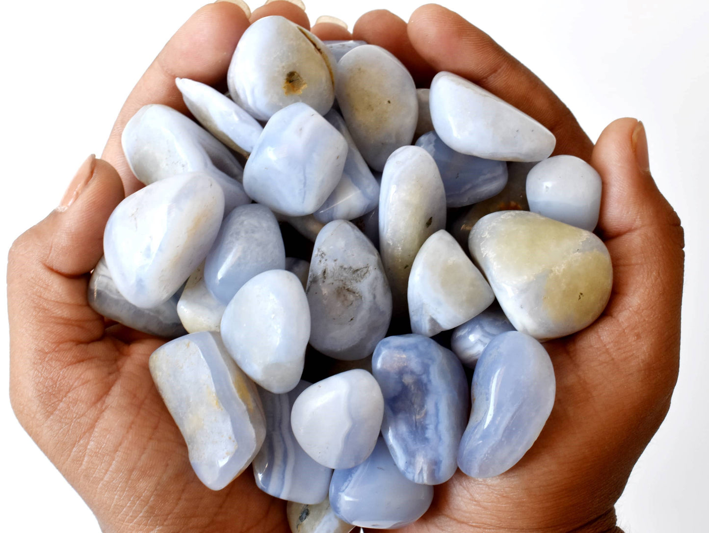 Blue Lace Agate Tumbled Stone ~ Healing Tumbled Stones