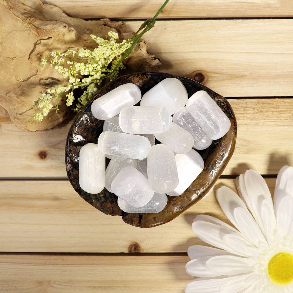 Tumbled Stones White Selenite
