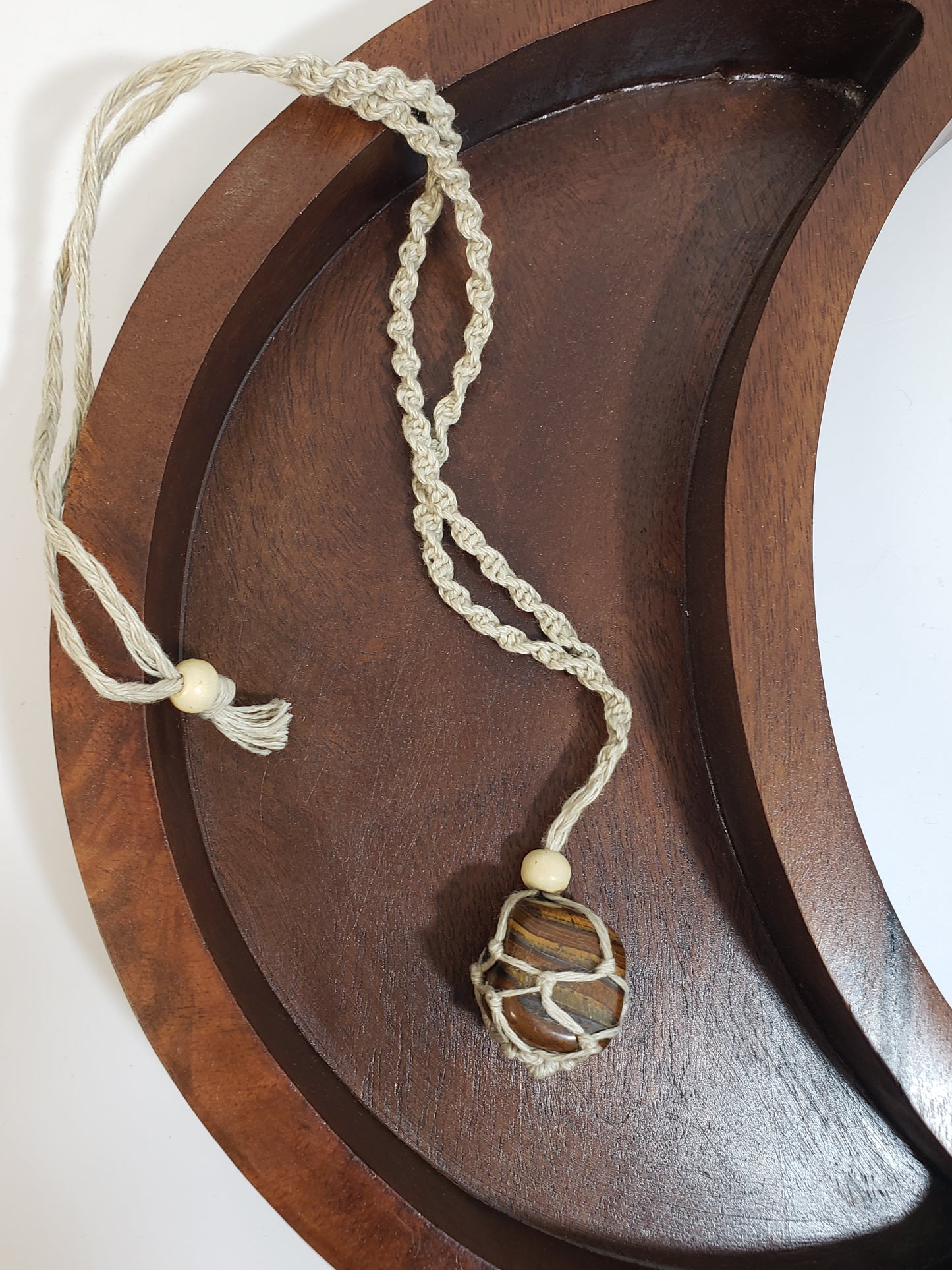 Hemp Hippie Necklace for Tumbled Stones - Empty Asst'd