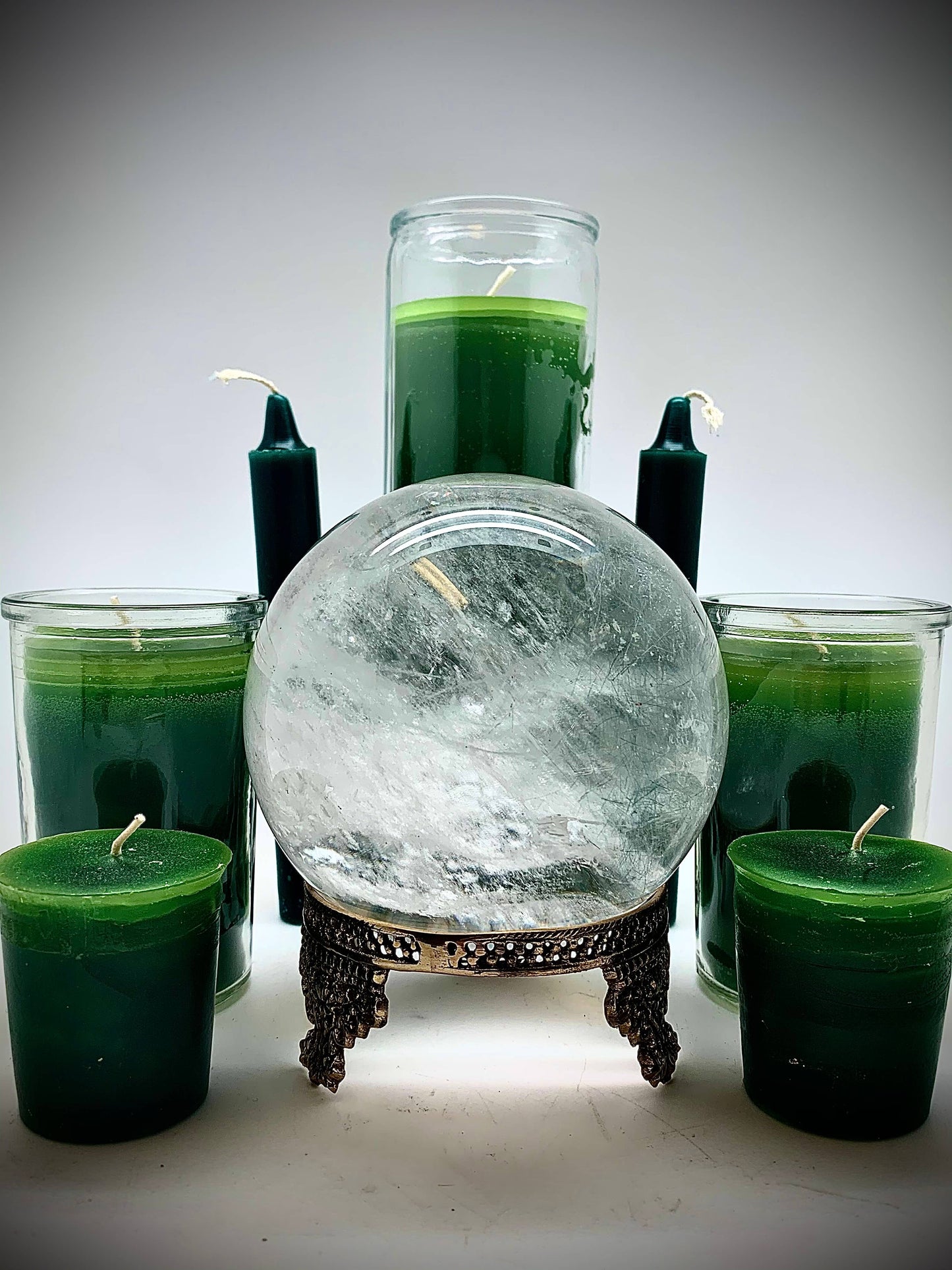 Green 7 Day Candle - Money, Beauty, Prosperity