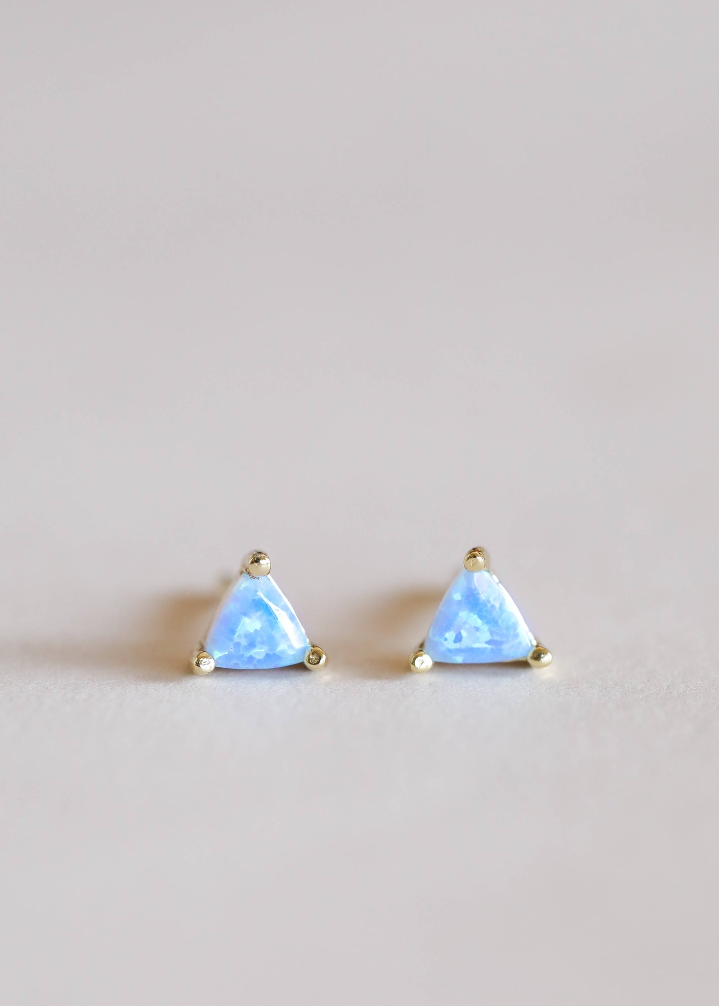 Mini Energy Gem - Fire Blue Opal - Earring
