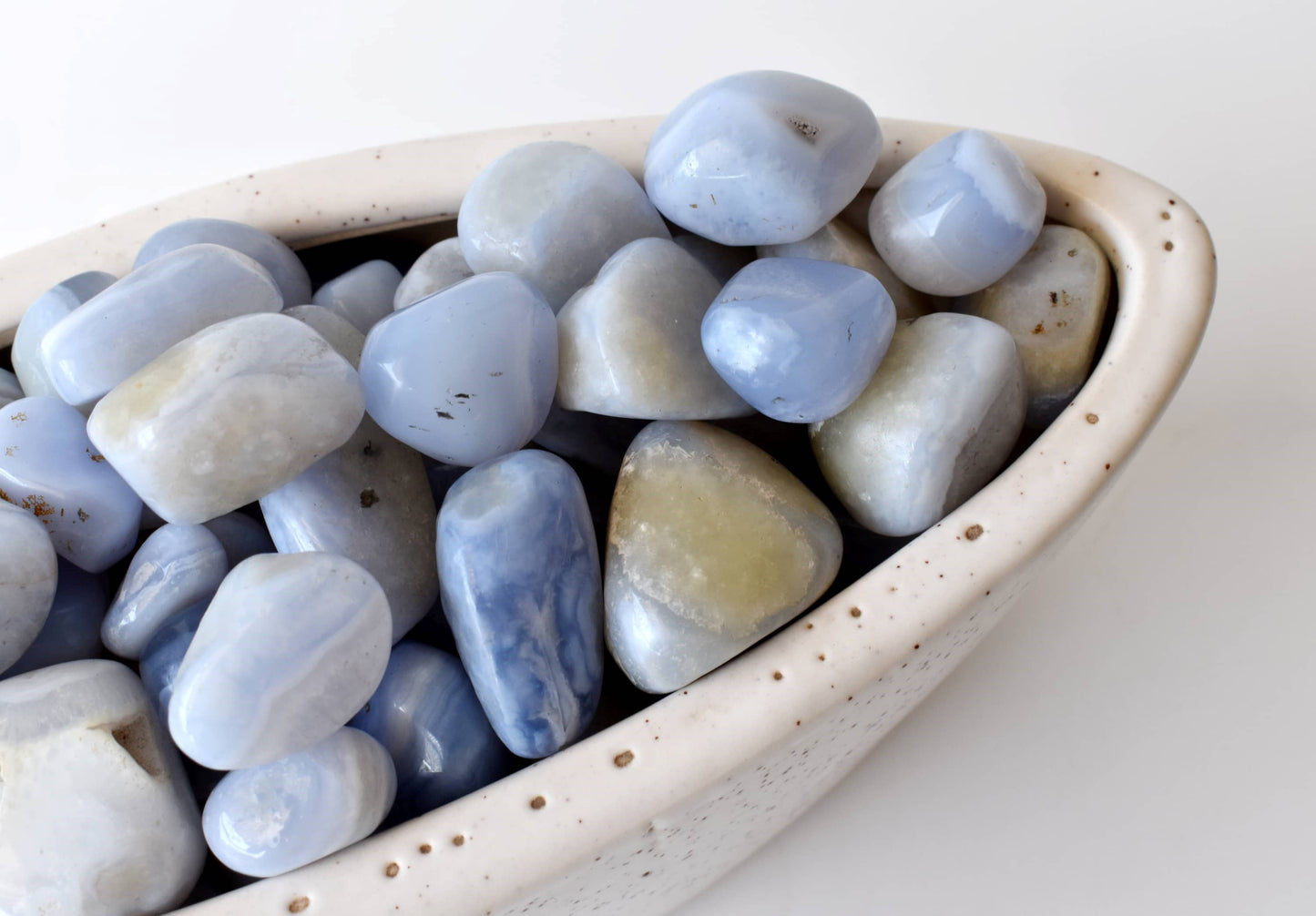 Blue Lace Agate Tumbled Stone ~ Healing Tumbled Stones