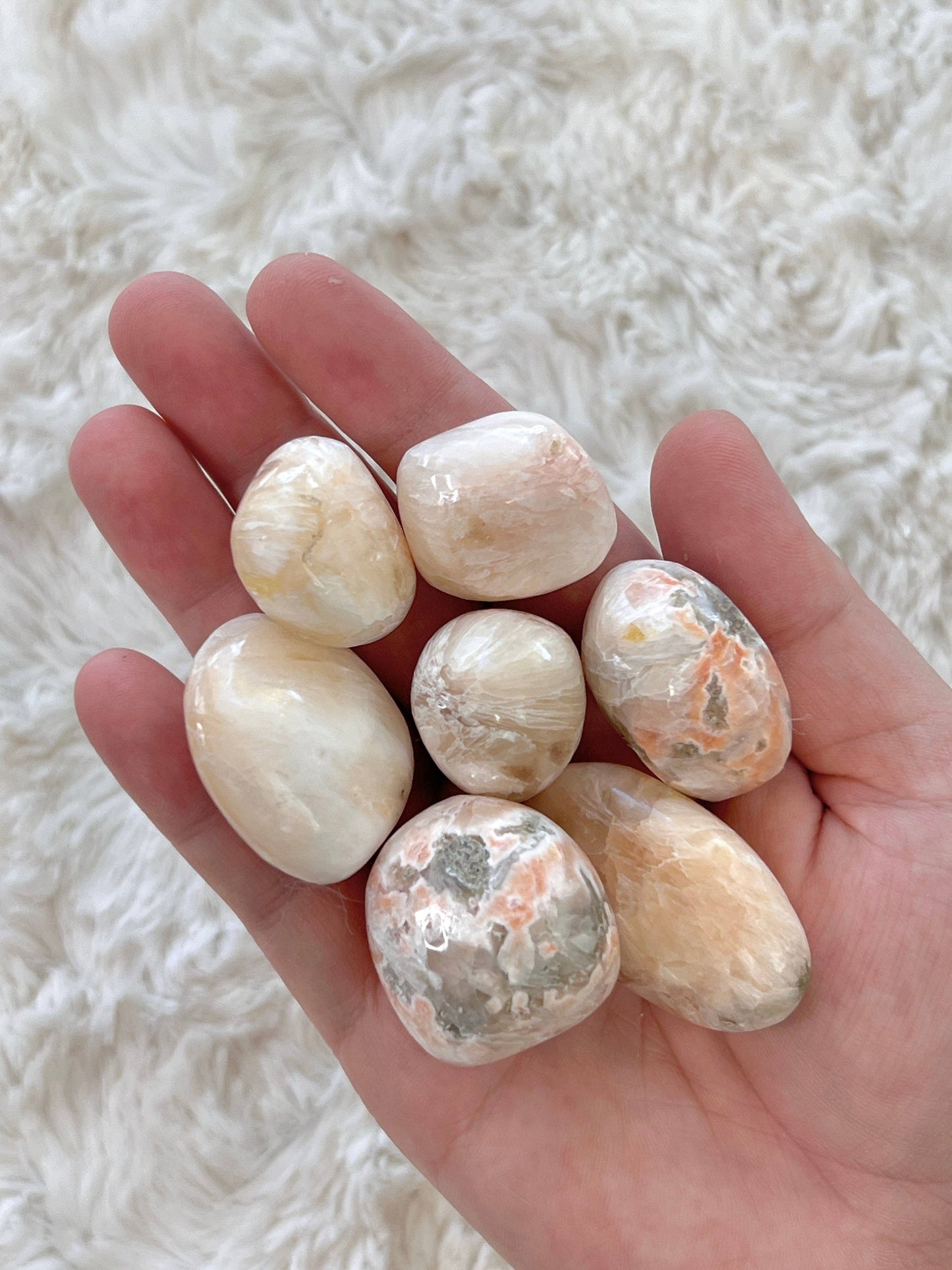 Peach Stilbite with Peach Scolecite Tumble