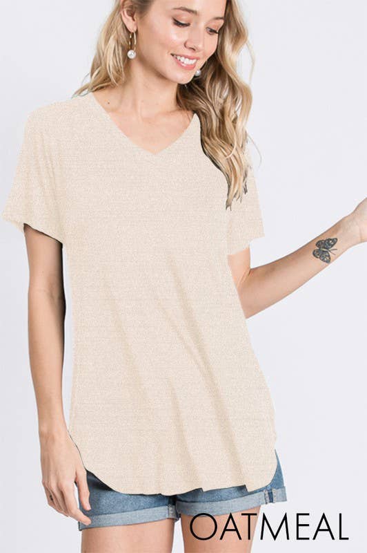 V Neck SOLID TOP 3 Colors