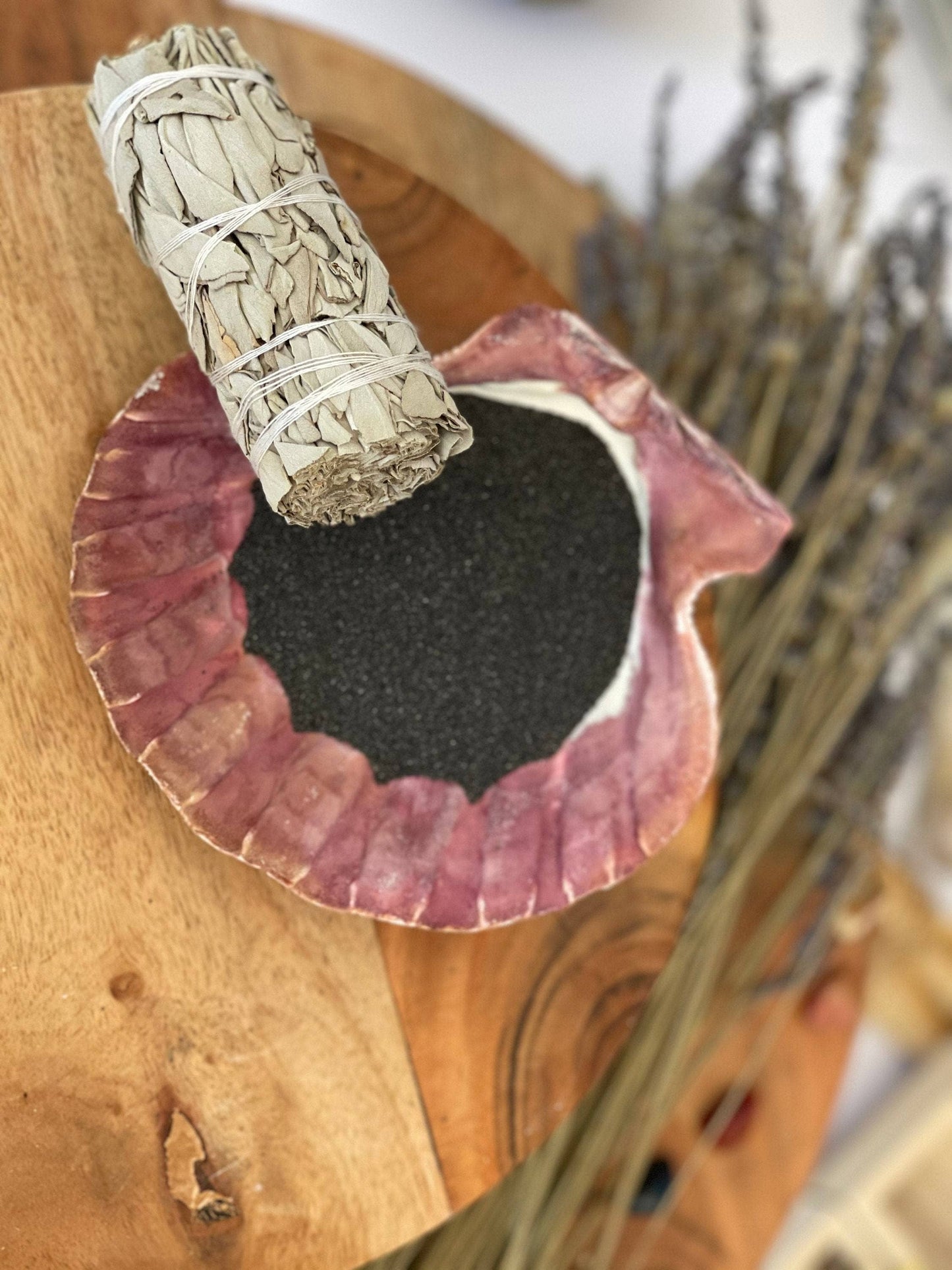 BLACK Sand-Incense,Sage,Palo Santo 4oz
