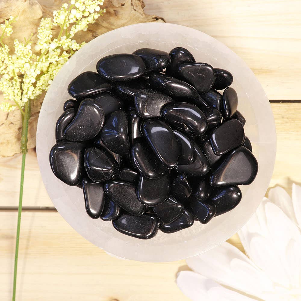 Black Obsidian Tumbled Stones