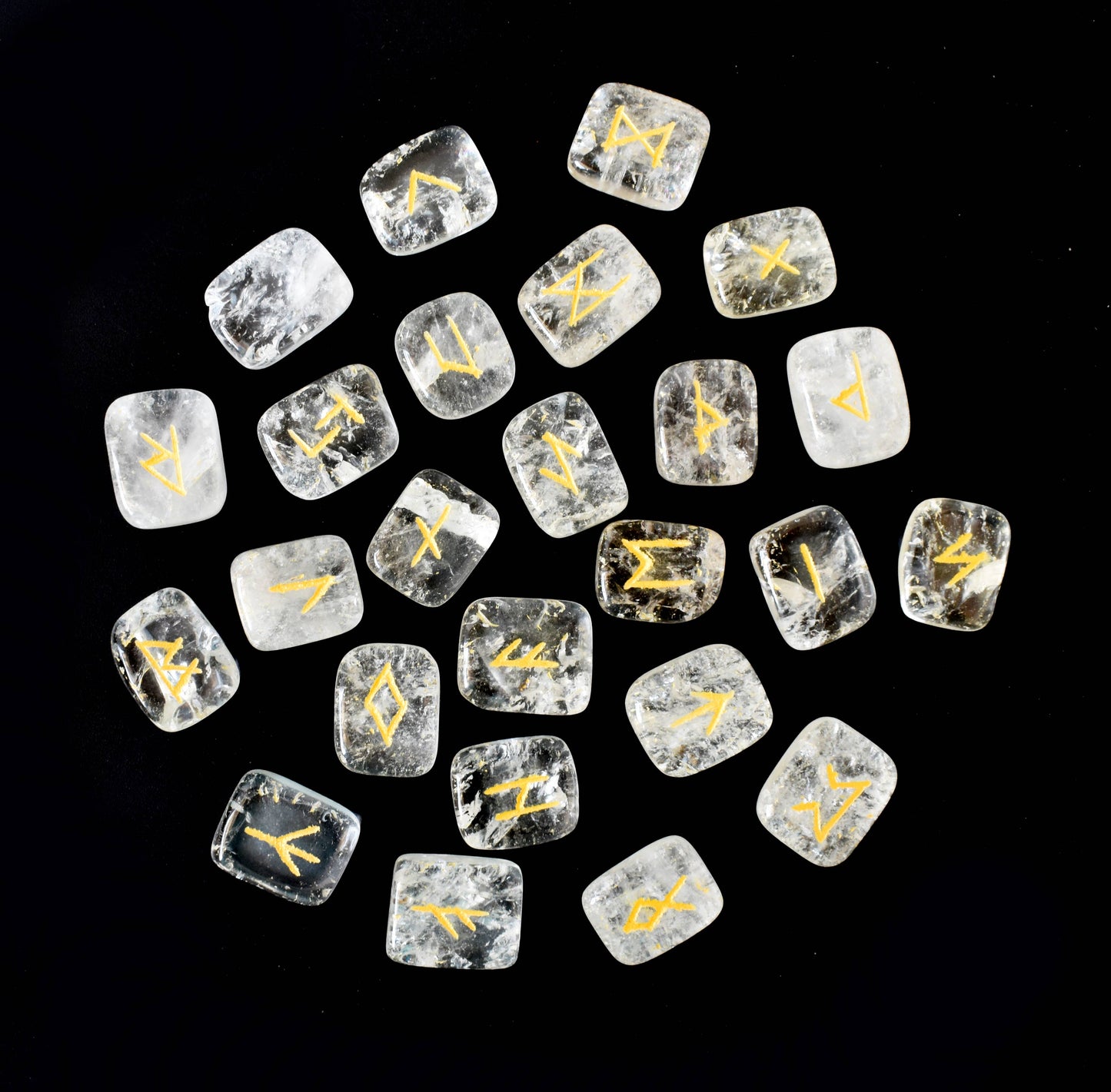 Clear Quartz Rune Set(Dispelling Negative Energy and Dreams)