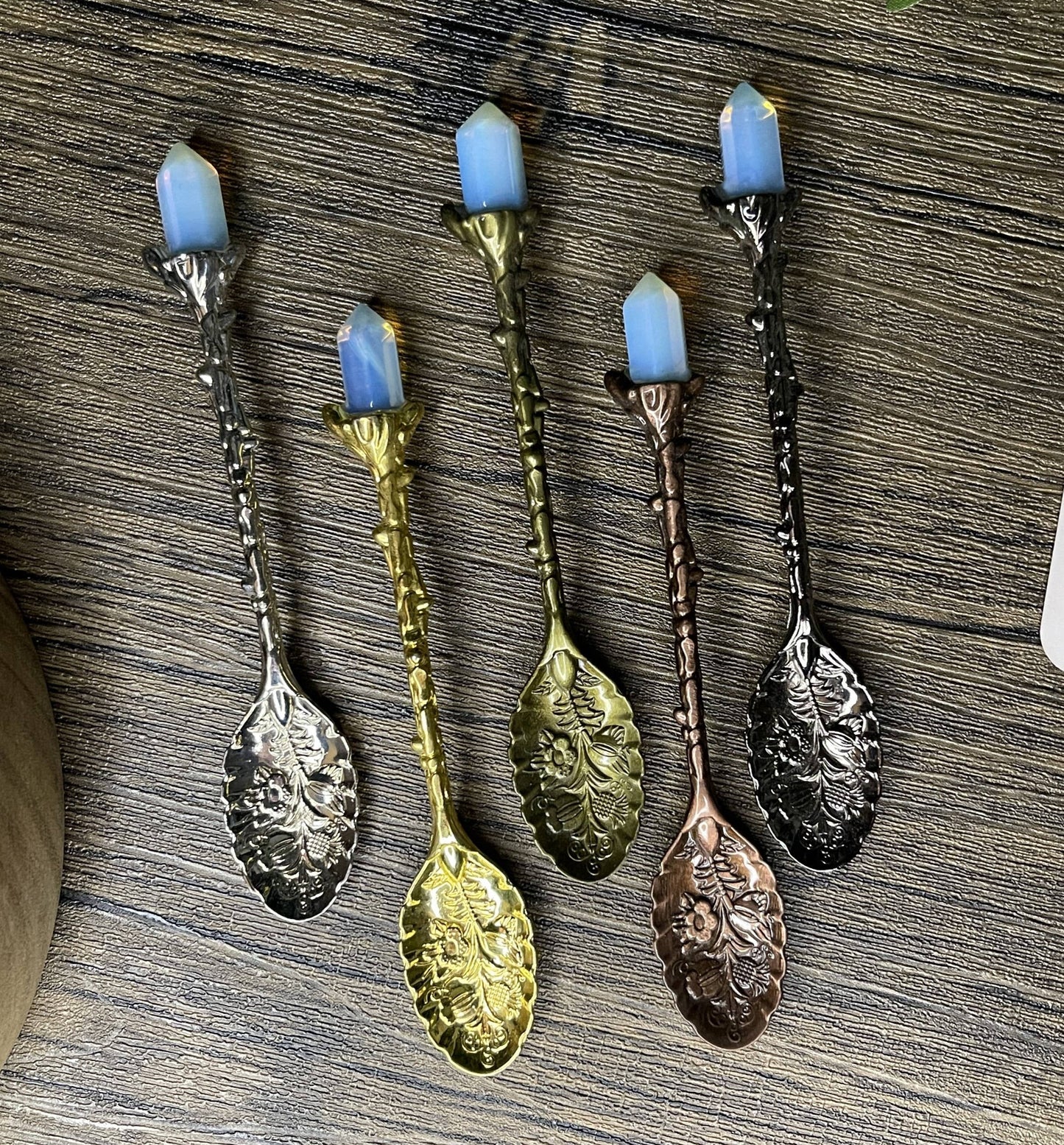 Opalite Crystal Spoon, Witchcraft Apothecary Supplies