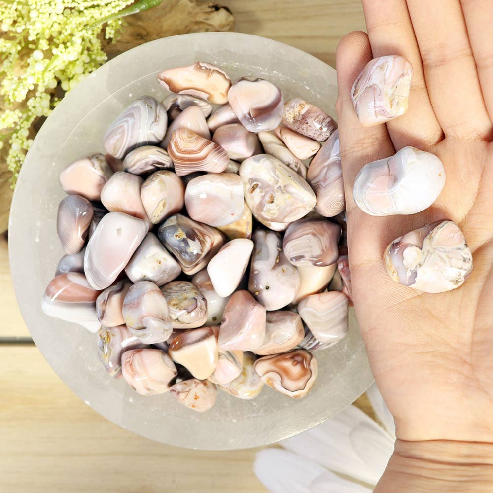 Botswana Pink Agate Tumbled Stones