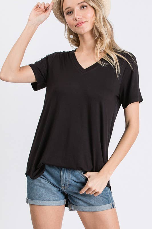 V Neck SOLID TOP 3 Colors