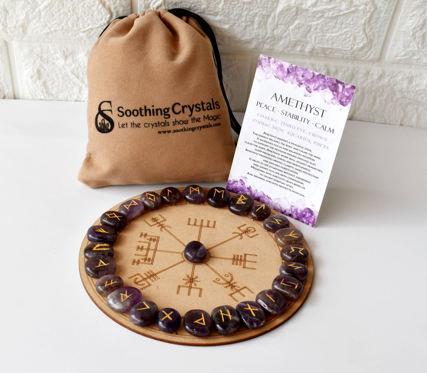 Amethyst Rune Set (Protection and Anxiety Relief)