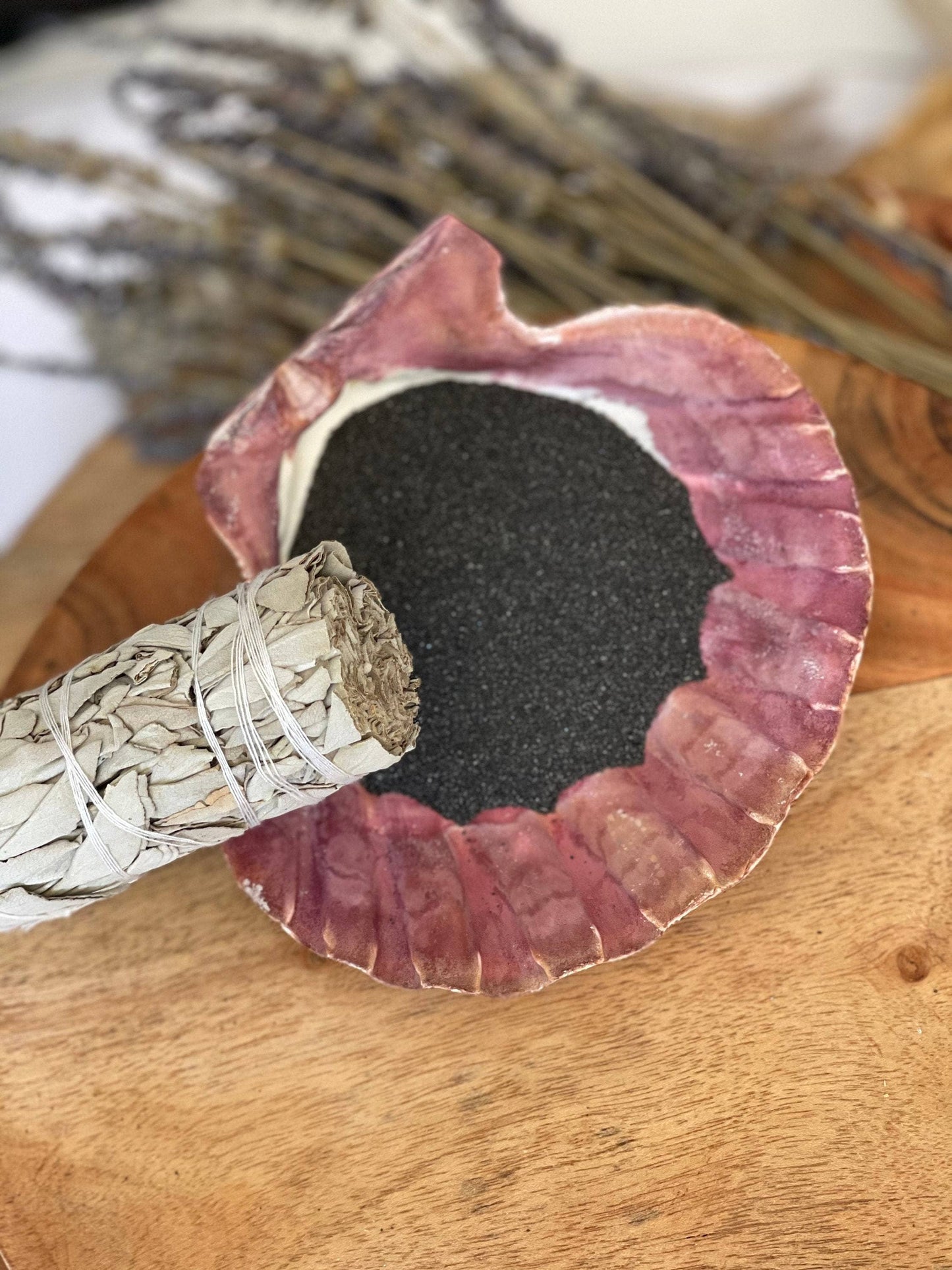 BLACK Sand-Incense,Sage,Palo Santo 4oz