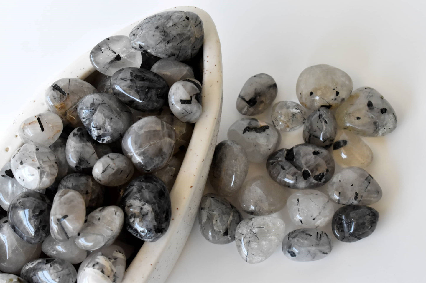 1Pc Black Rutile Tumbled Stone ~ Healing Tumble Stones