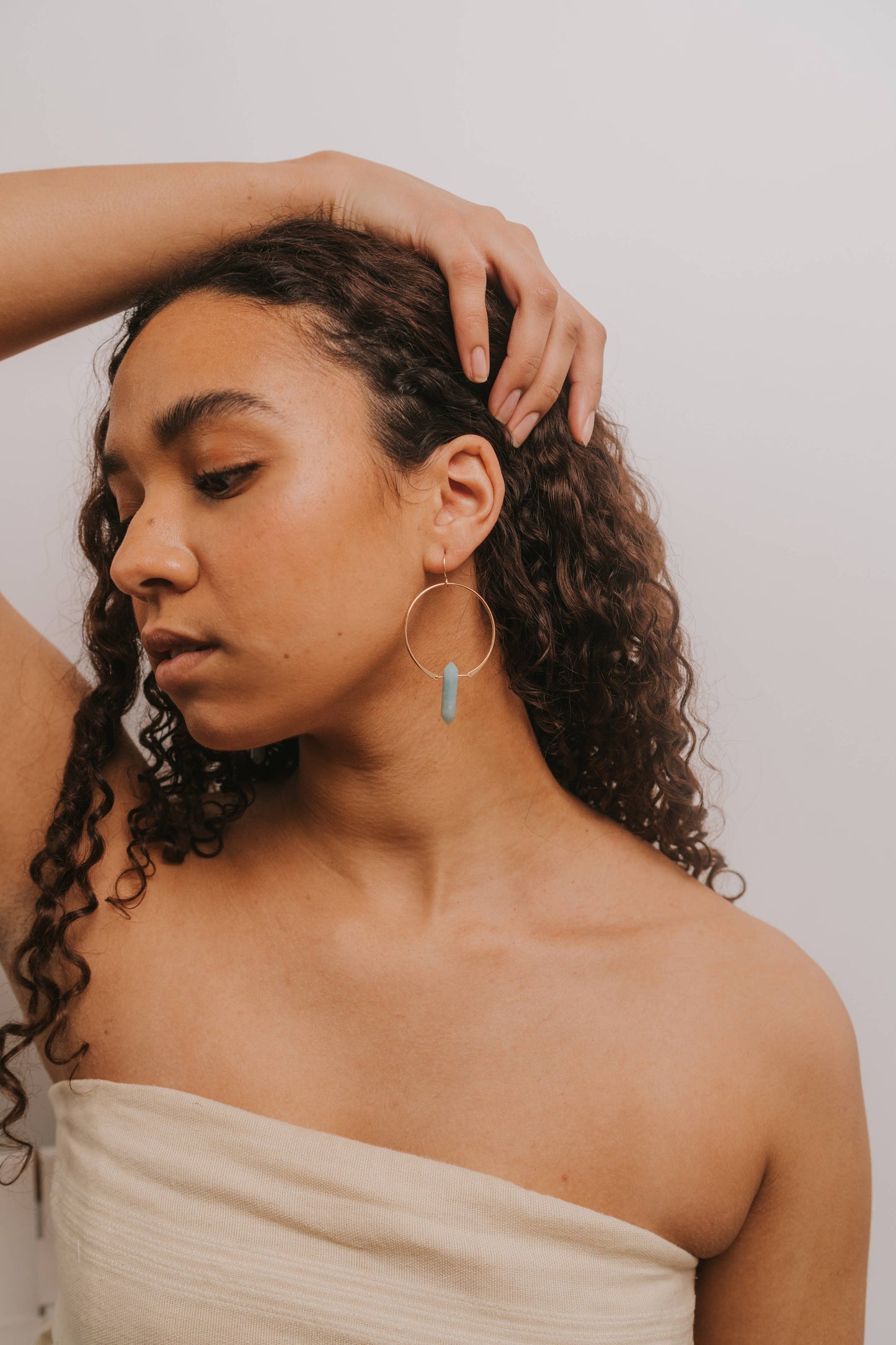 Hoops - Amazonite - Earring