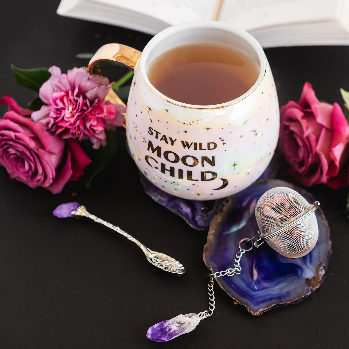Moon Child - Mug Gift Set with Amethyst Tea Accessories