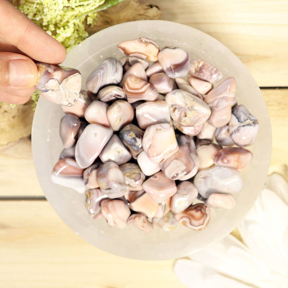 Botswana Pink Agate Tumbled Stones