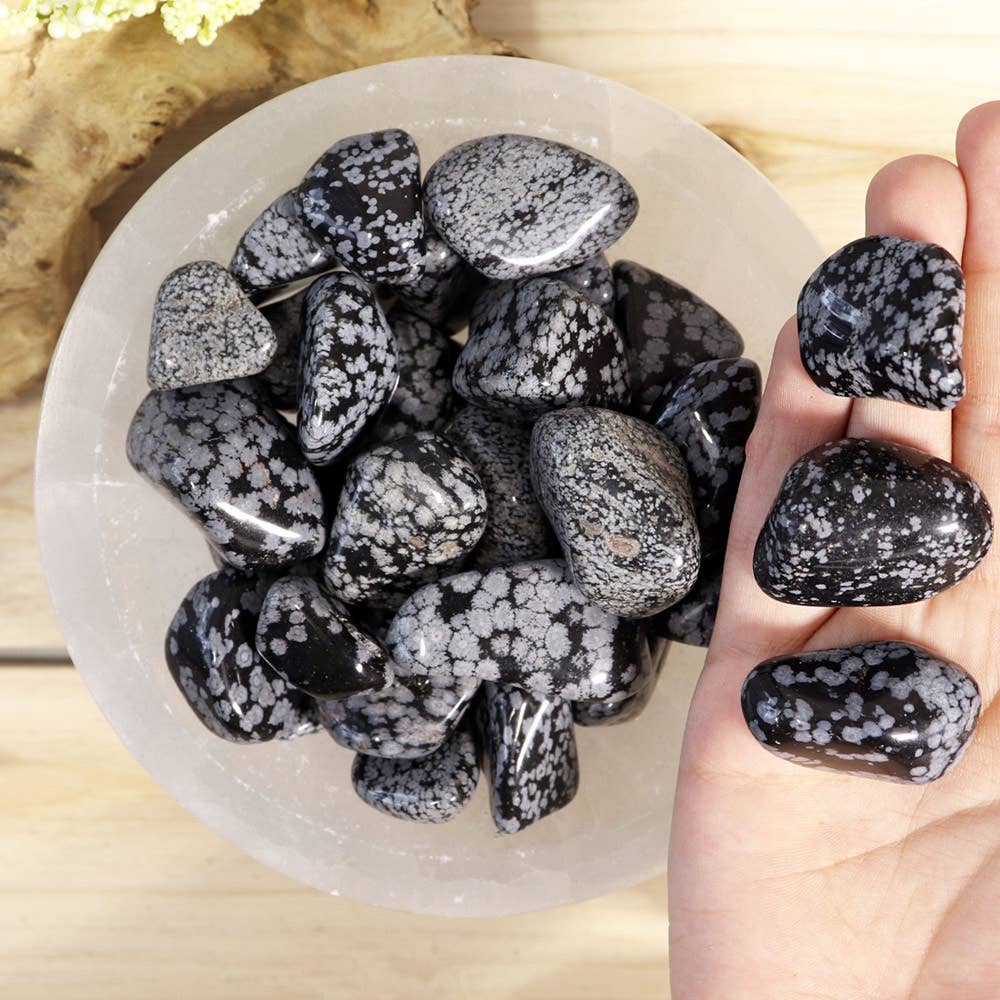 Snowflake Obsidian Tumbled Stones