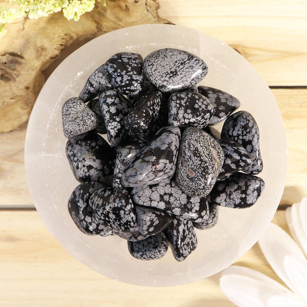 Snowflake Obsidian Tumbled Stones