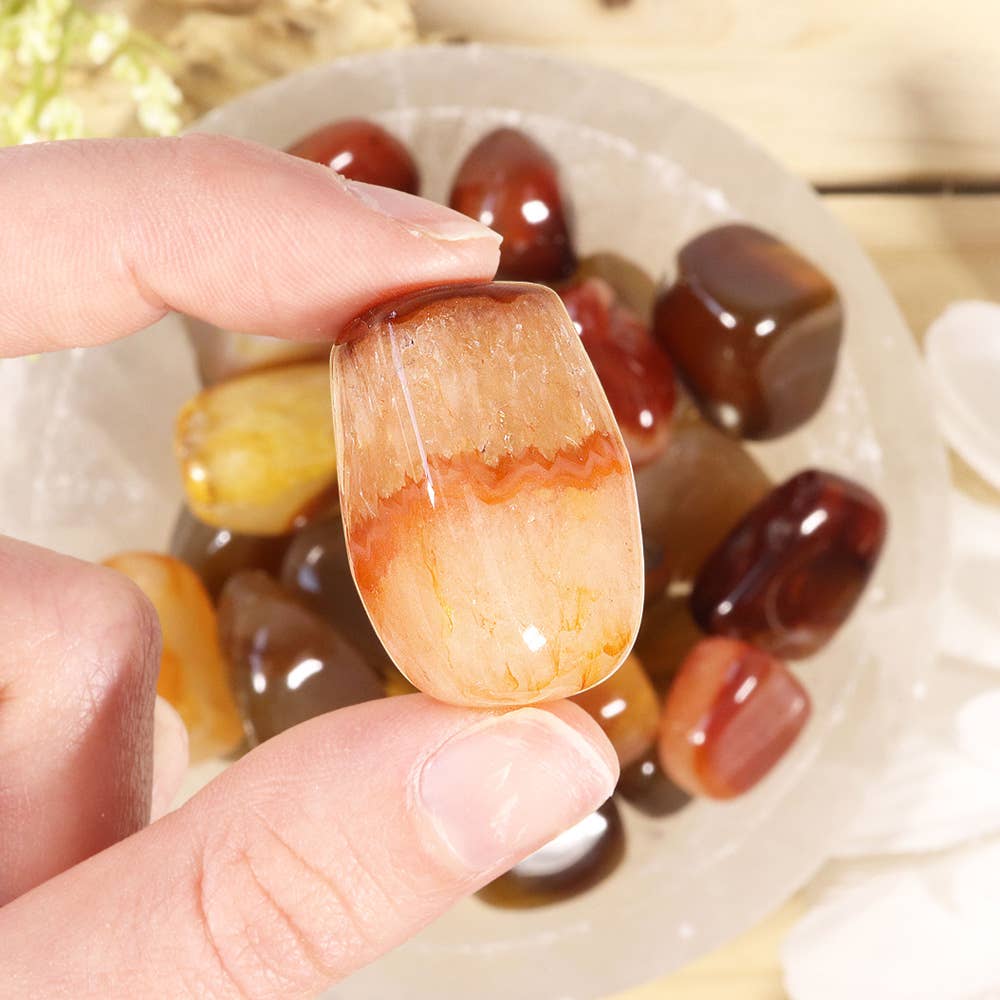 Carnelian Tumbled Stones (Grade B)
