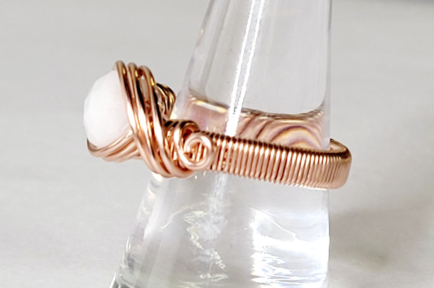Morganite Ring Wire Wrapped