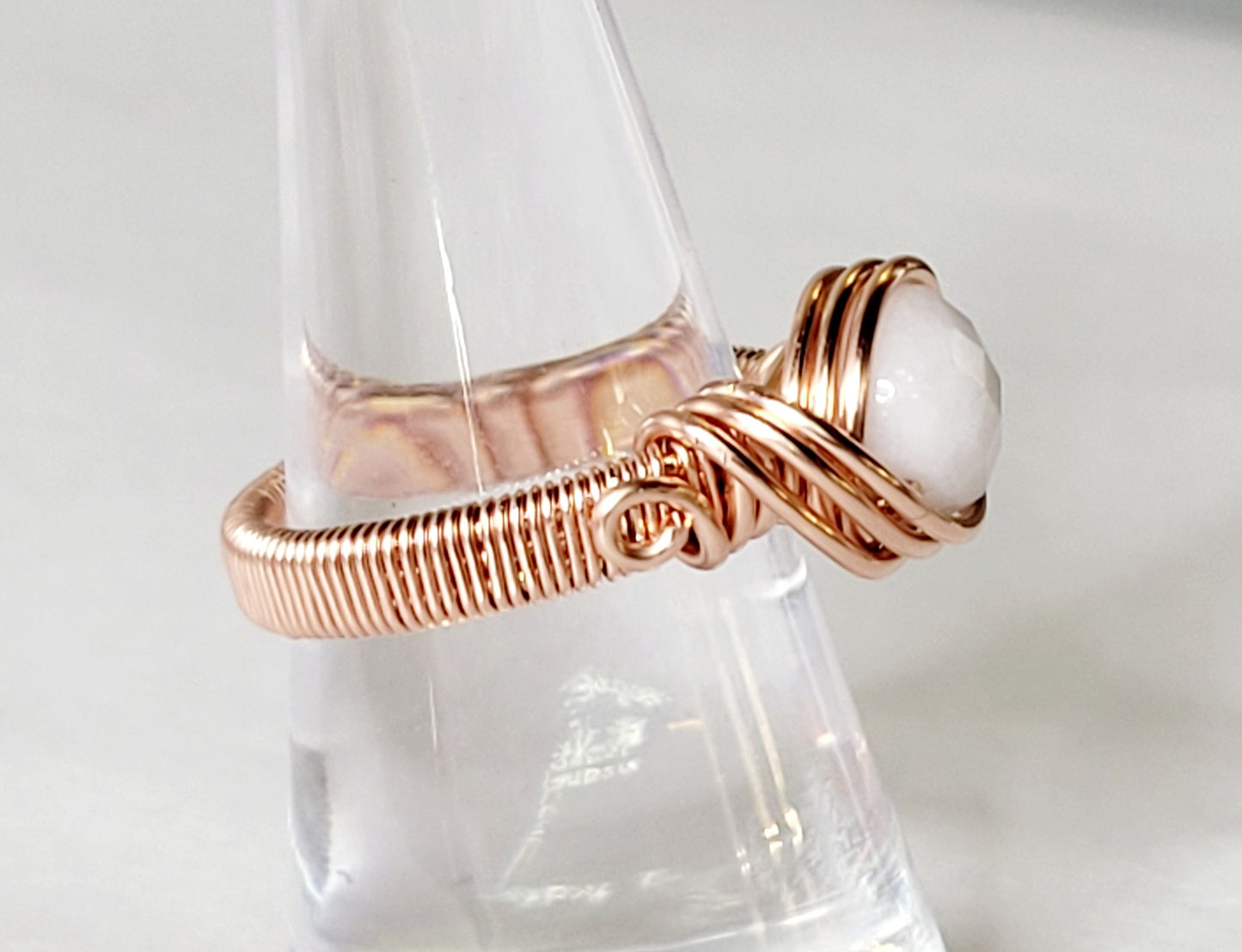 Morganite Ring Wire Wrapped