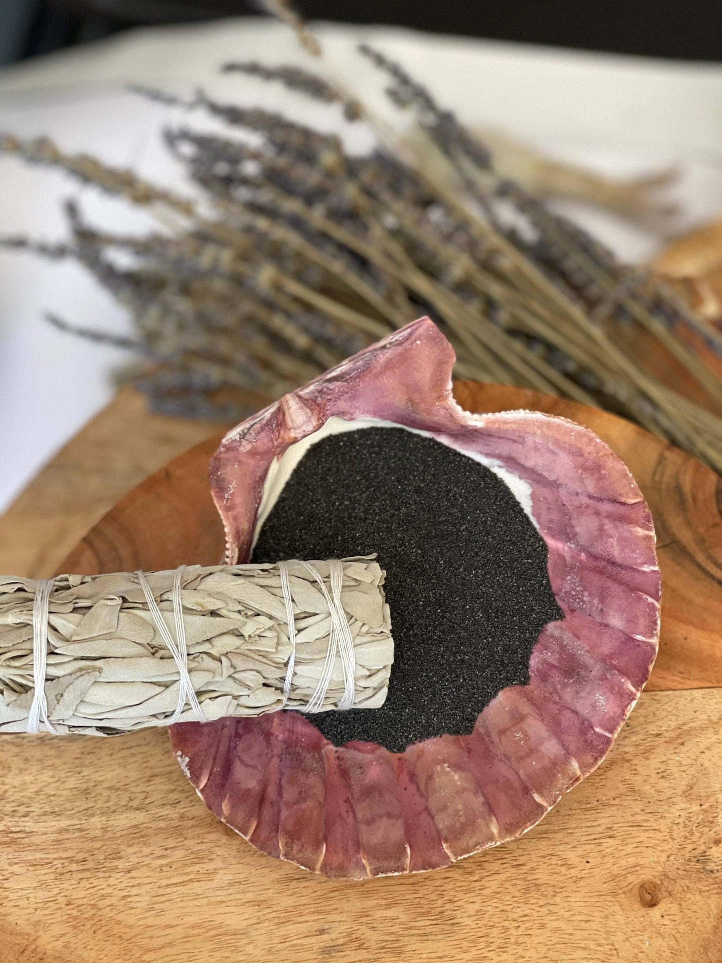 BLACK Sand-Incense,Sage,Palo Santo 4oz