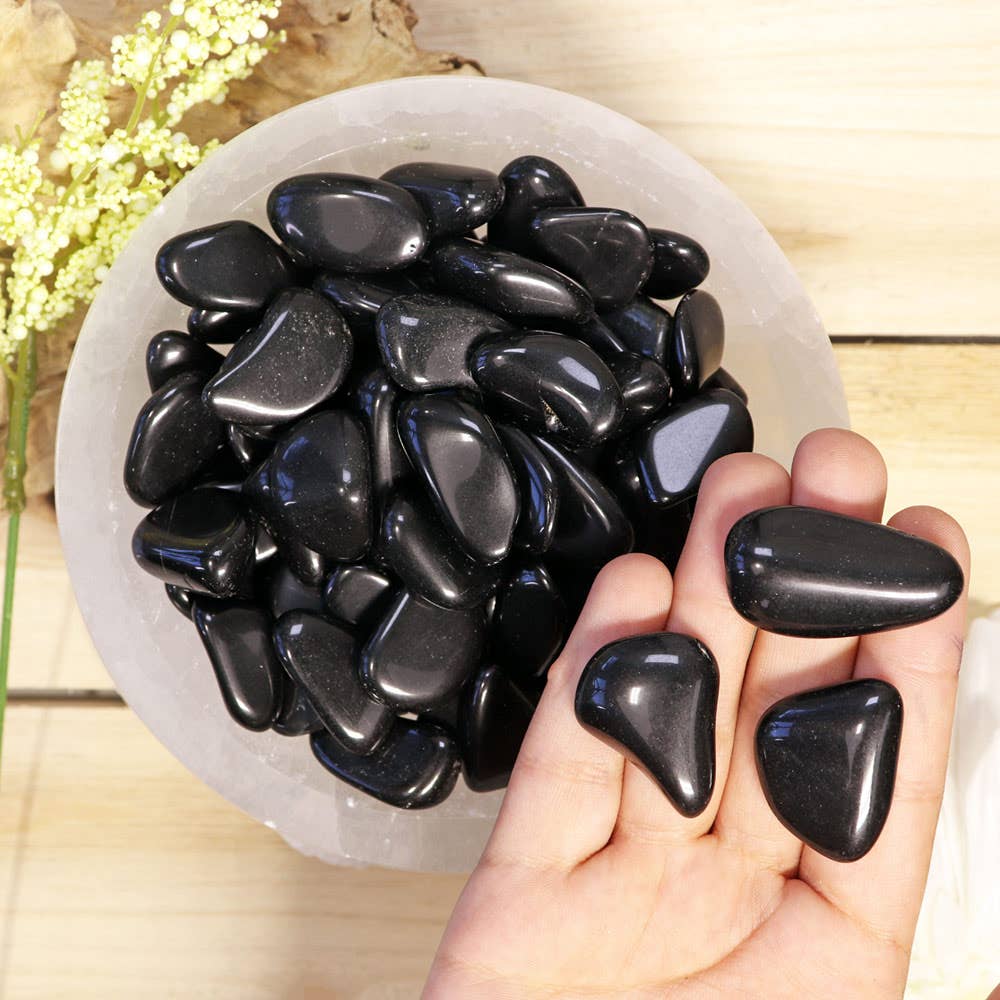 Black Obsidian Tumbled Stones