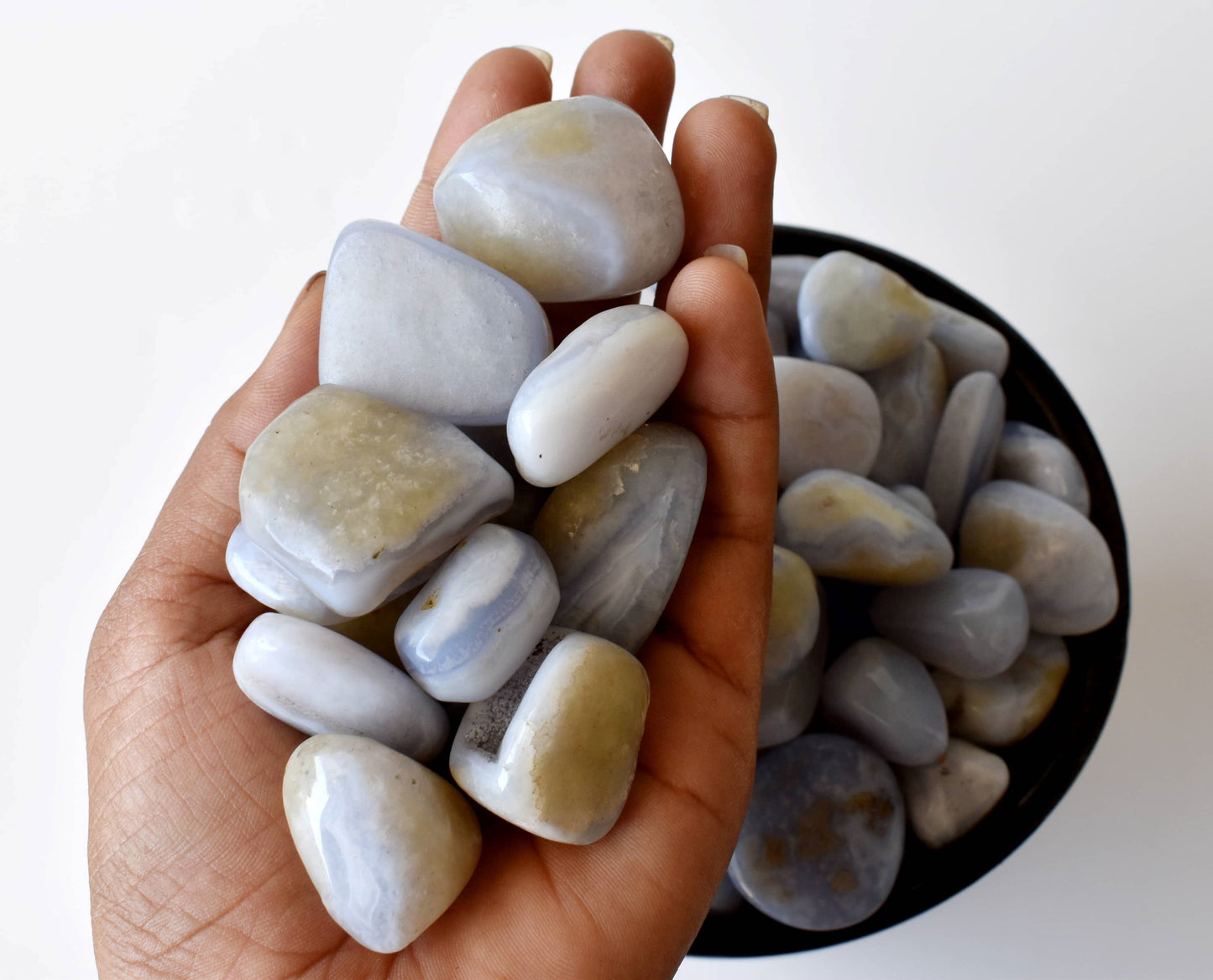Blue Lace Agate Tumbled Stone ~ Healing Tumbled Stones