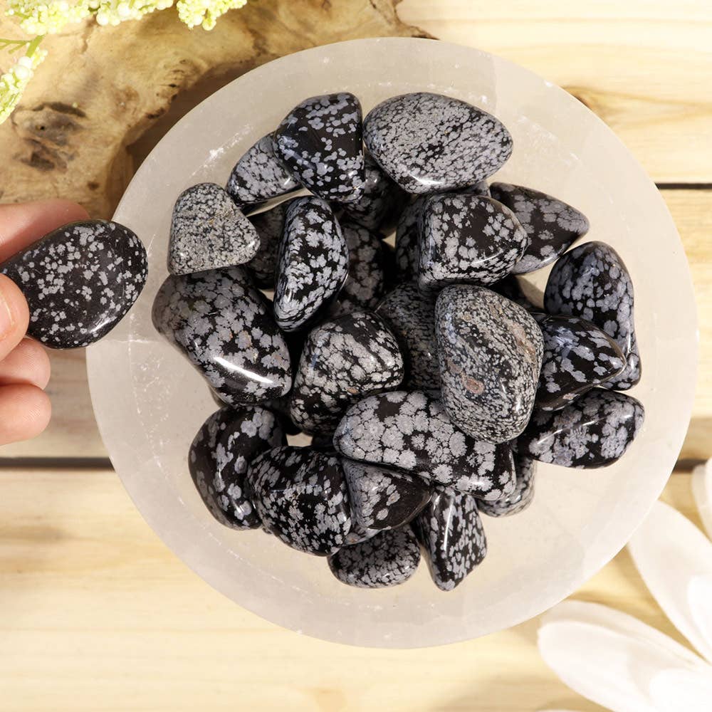 Snowflake Obsidian Tumbled Stones