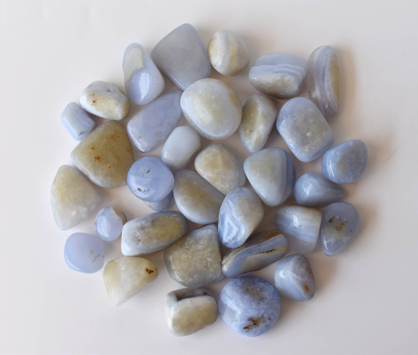 Blue Lace Agate Tumbled Stone ~ Healing Tumbled Stones