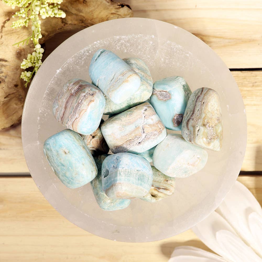 Blue Aragonite Tumbled Stones