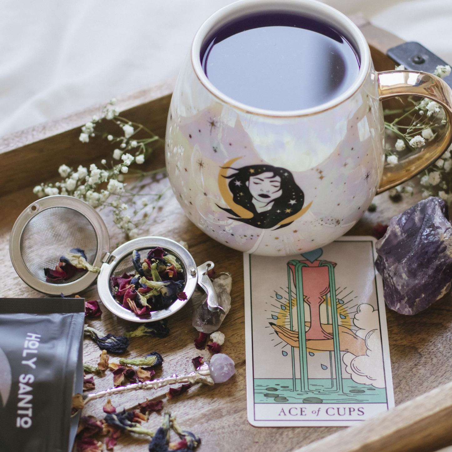 Moon Child - Mug Gift Set with Amethyst Tea Accessories