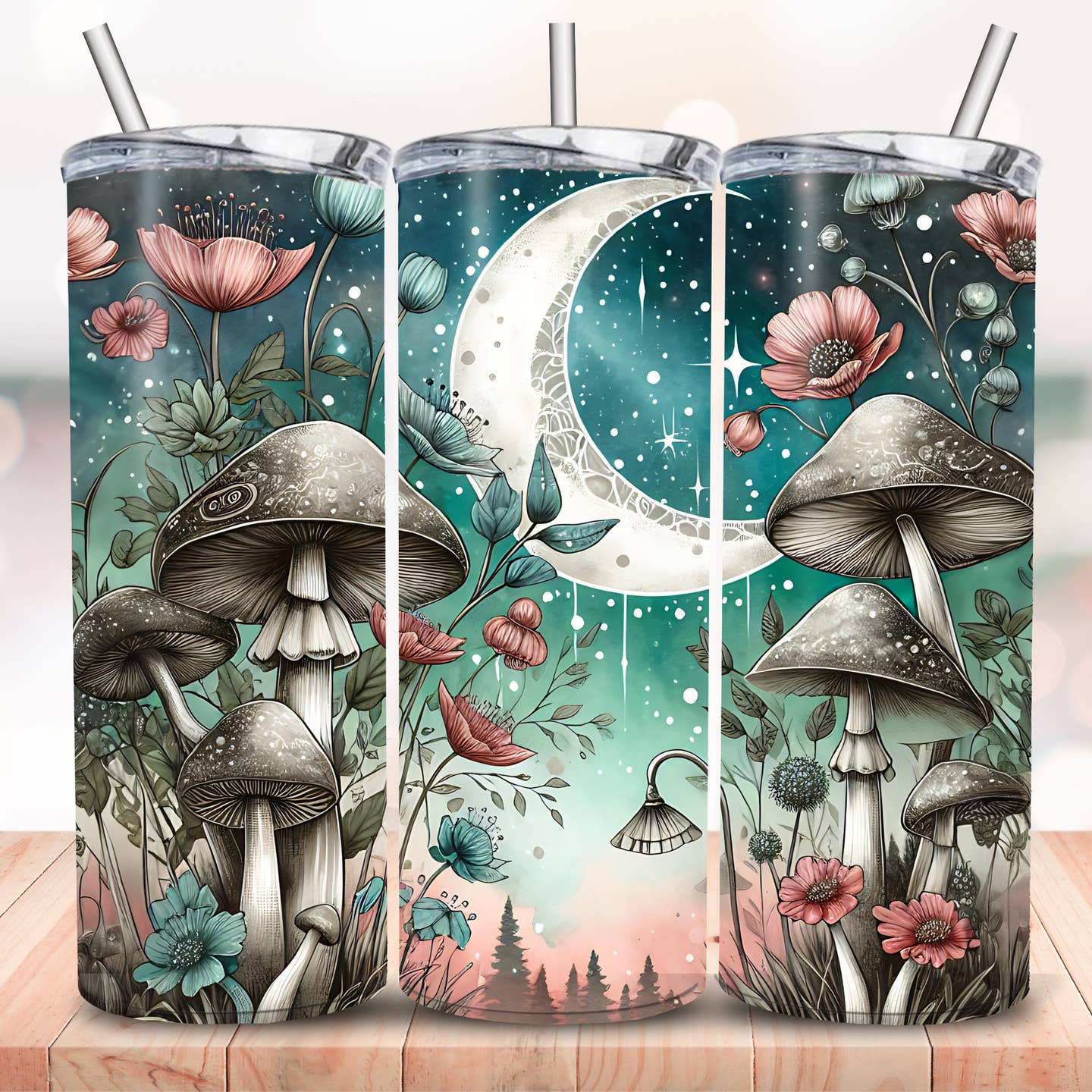 Mystical Moonlit Mushrooms 20oz Tumbler
