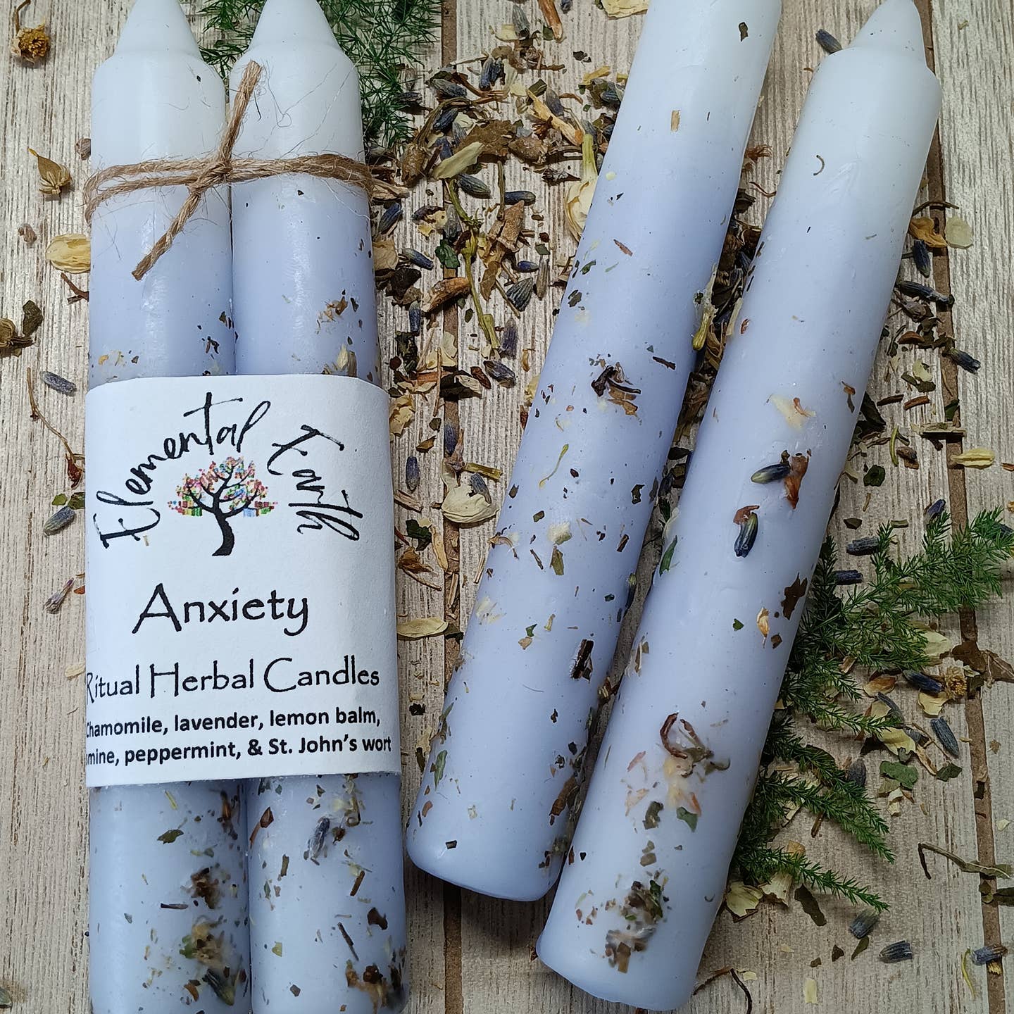 Anxiety Herbal 6 Inch Candles