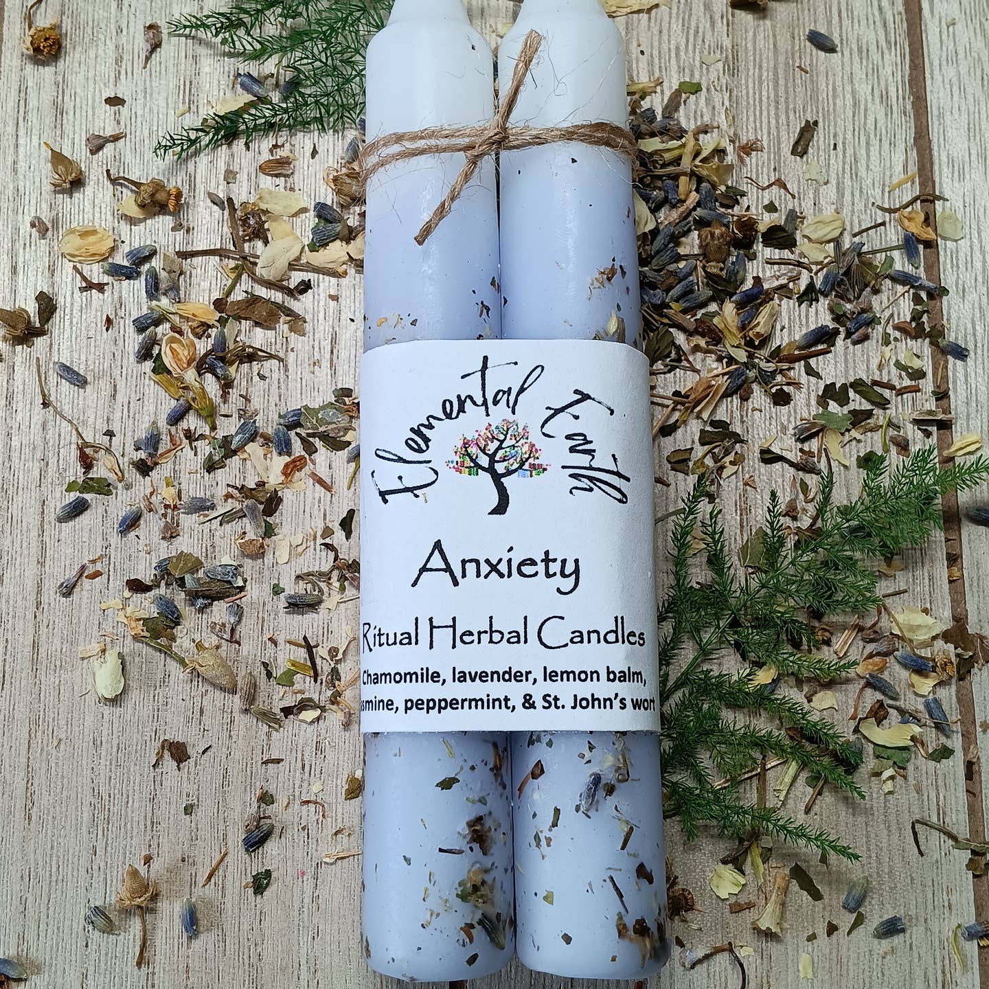 Anxiety Herbal 6 Inch Candles
