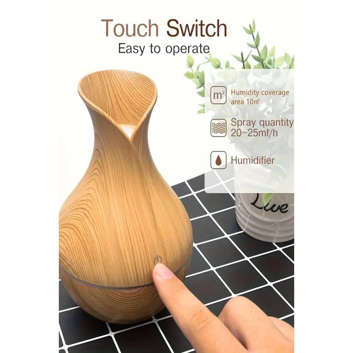 Tik Tok Petal Shaped Ultrasonic Humidifier Aroma Diffuser Si