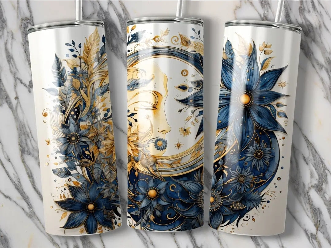Celestial Boho Crescent Moon 20 oz Tumbler