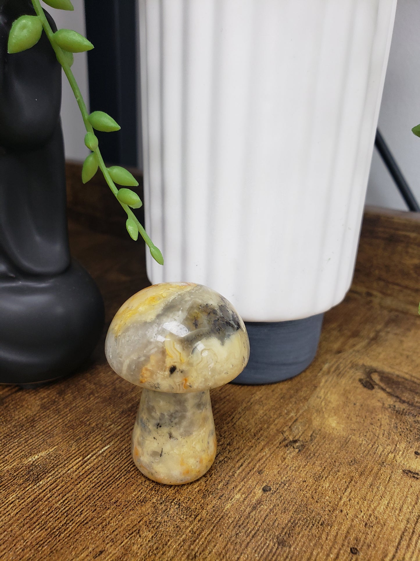 Large Carved Crystal Mushroom  🍄