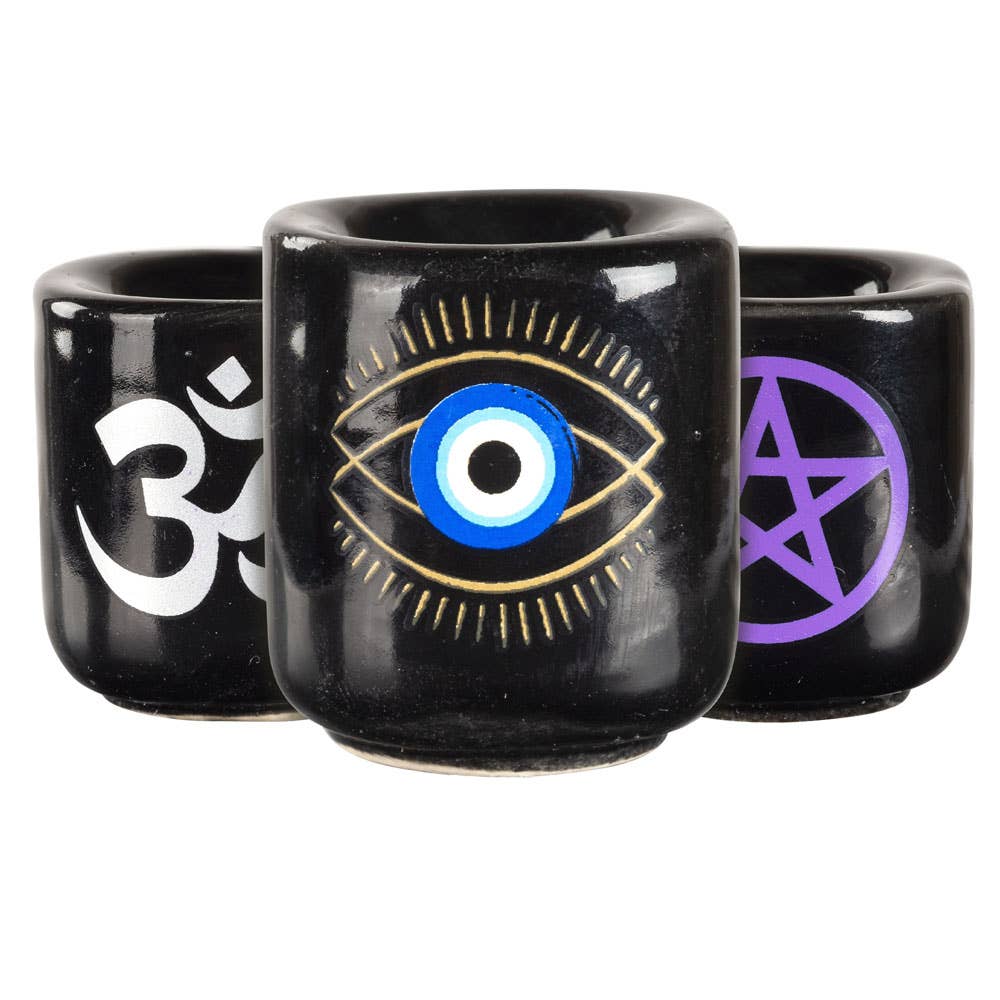 Mini Candle Holders with Design-