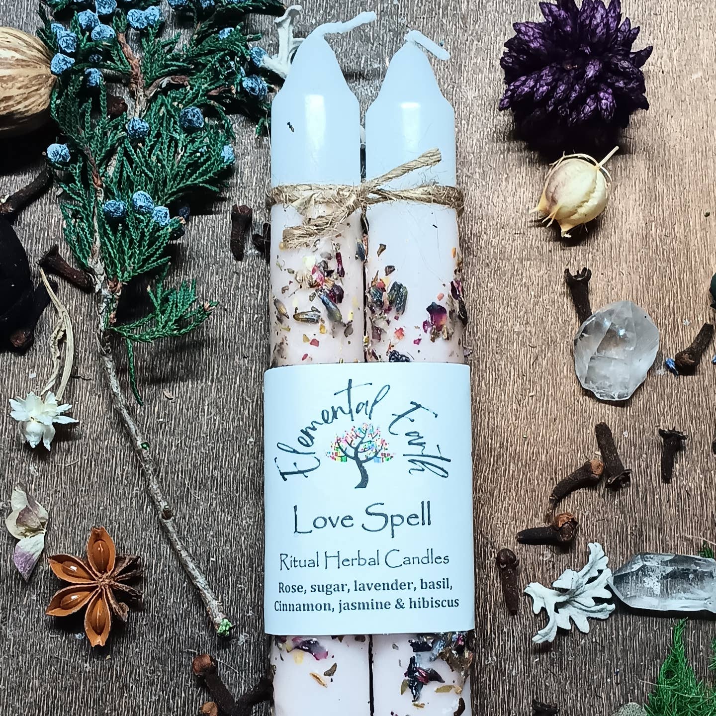 Love Spell Herbal Intention Candles