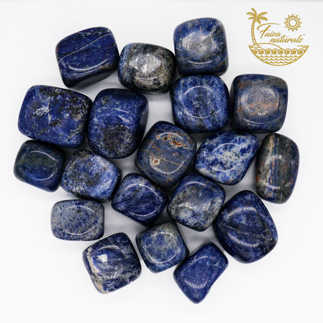 Blue Sodalite Tumbled Crystals