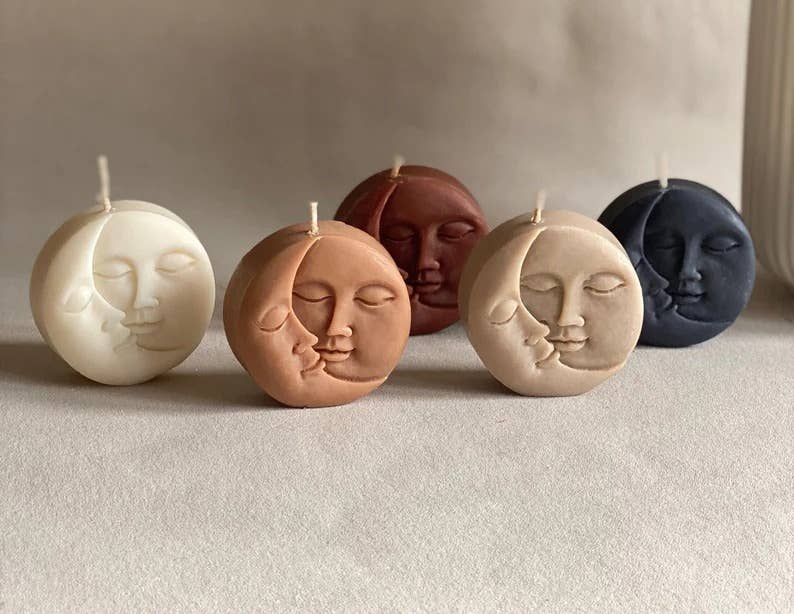 Soy Wax Moon Candle - Scented