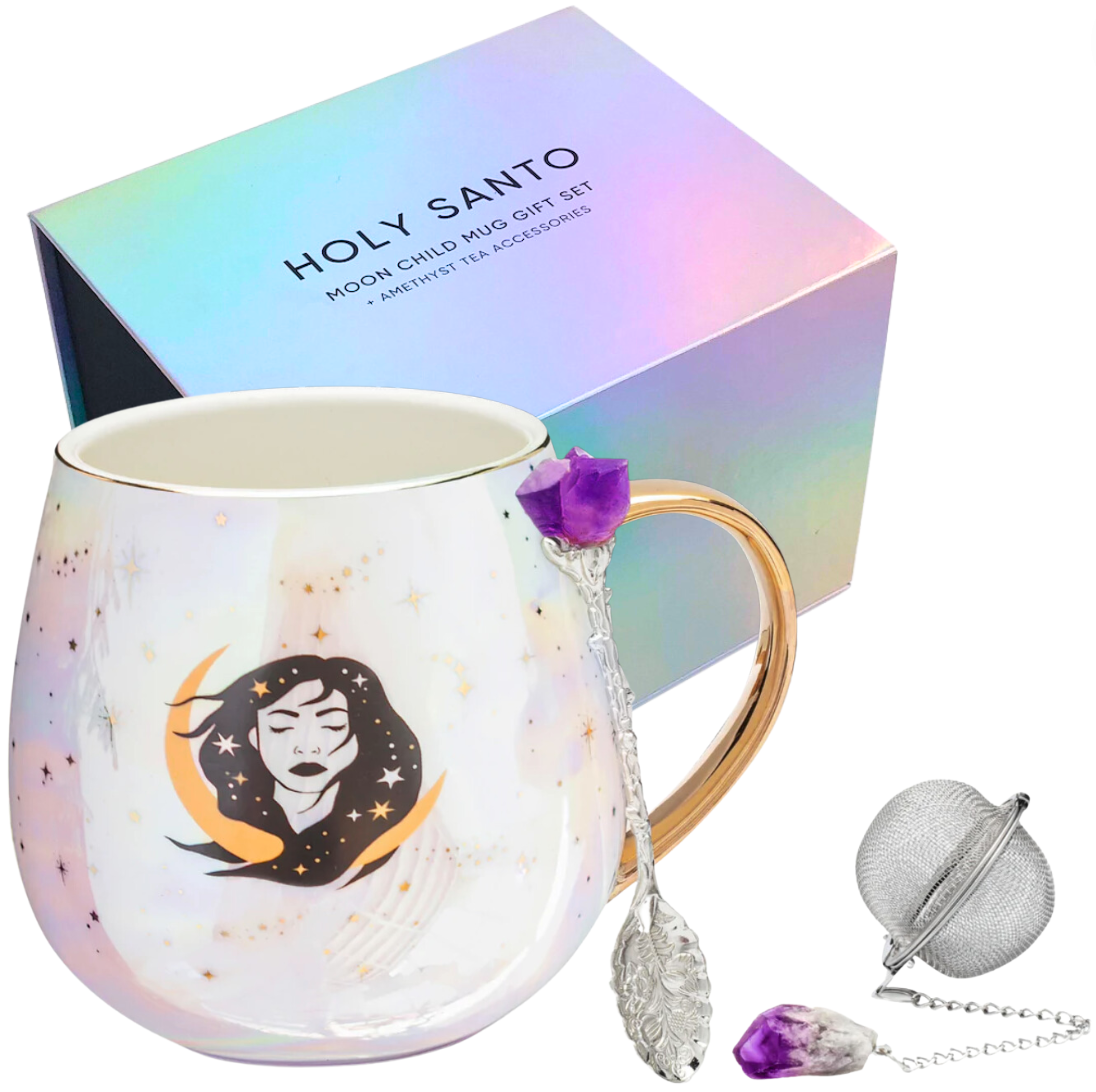 Moon Child - Mug Gift Set with Amethyst Tea Accessories