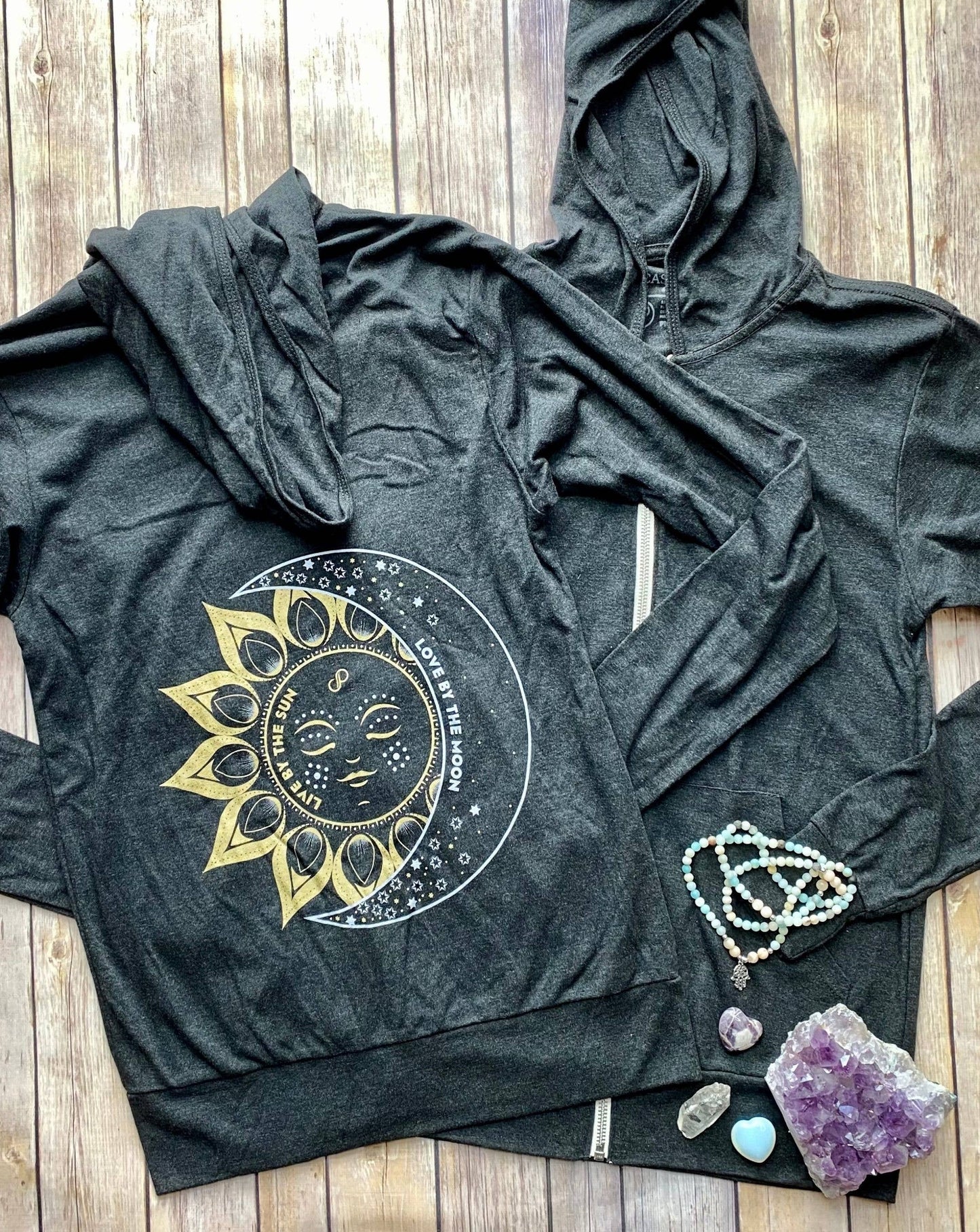 Live by the Sun, Love by the Moon Zip Hoodie