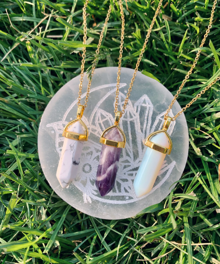 Crystal Ship Pendant Necklace - GOLD