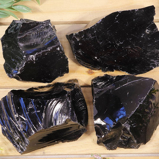 Rough Black Obsidian Specimens