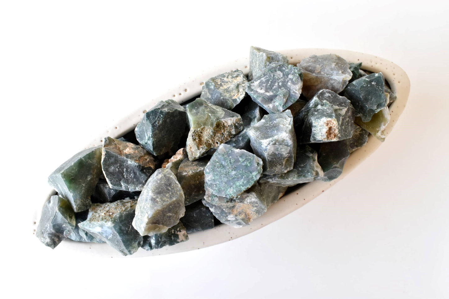 1Pc Moss Agate Rough Stones ~ 1 inch Raw Crystals